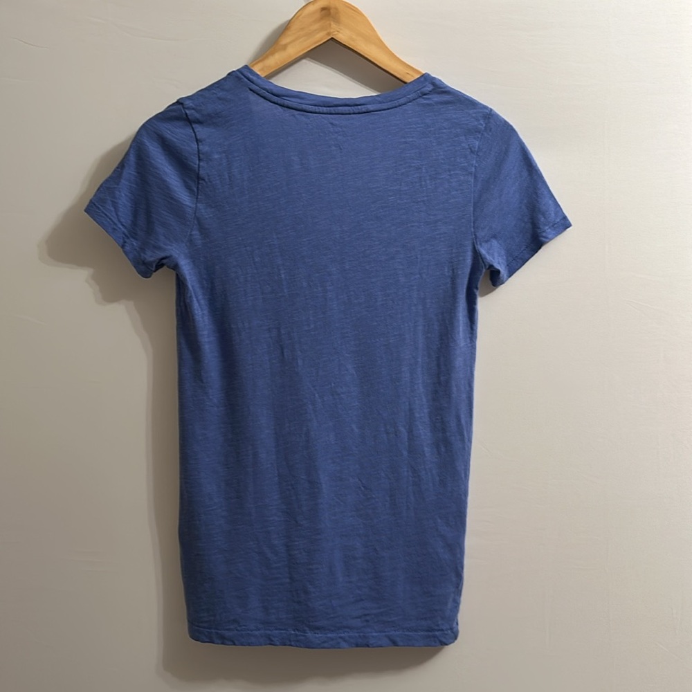J. Crew Blue Slub Cotton Tee - Picture 3 of 3